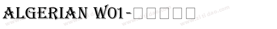 Algerian W01字体转换
